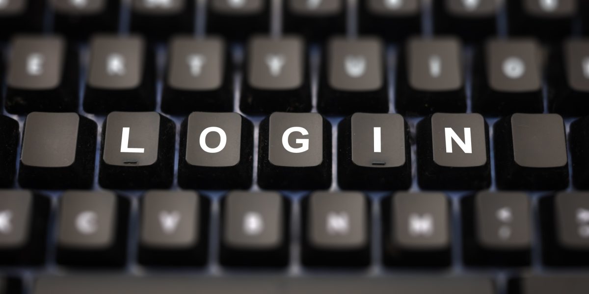 Login online concept.