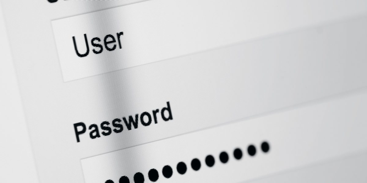 User login on screen
